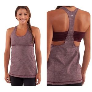 Lululemon NWT new Turbo Tank Bordeaux Stripe Tonka